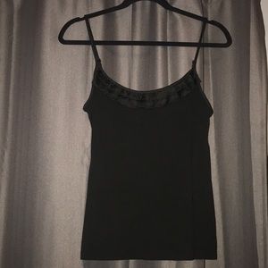 Black Ruffle Camisole